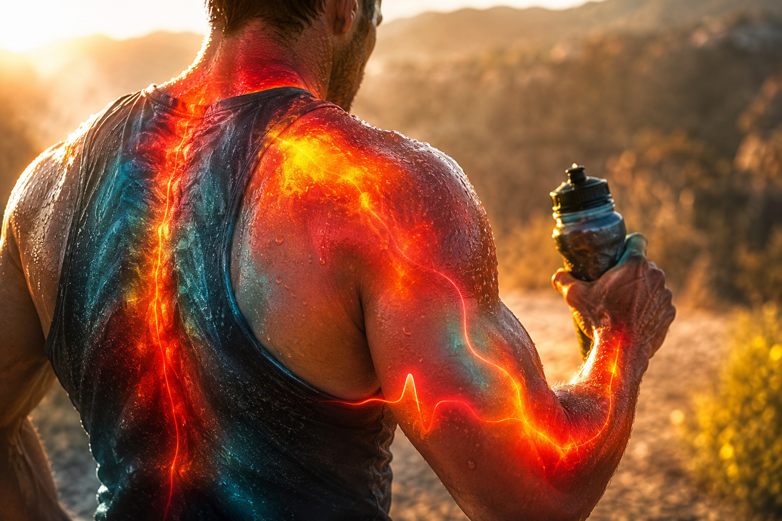 Outdoor athlete in summer heat